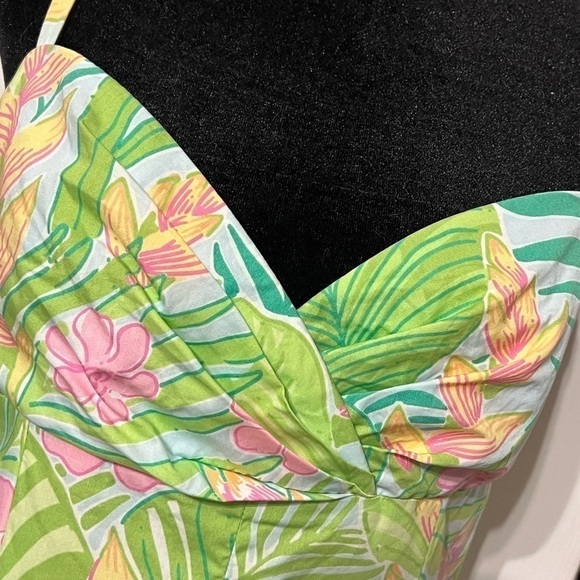 Lilly Pulitzer vintage Botanical Garden in blue ice Dress perfect Easter Spring - Picture 3 of 5